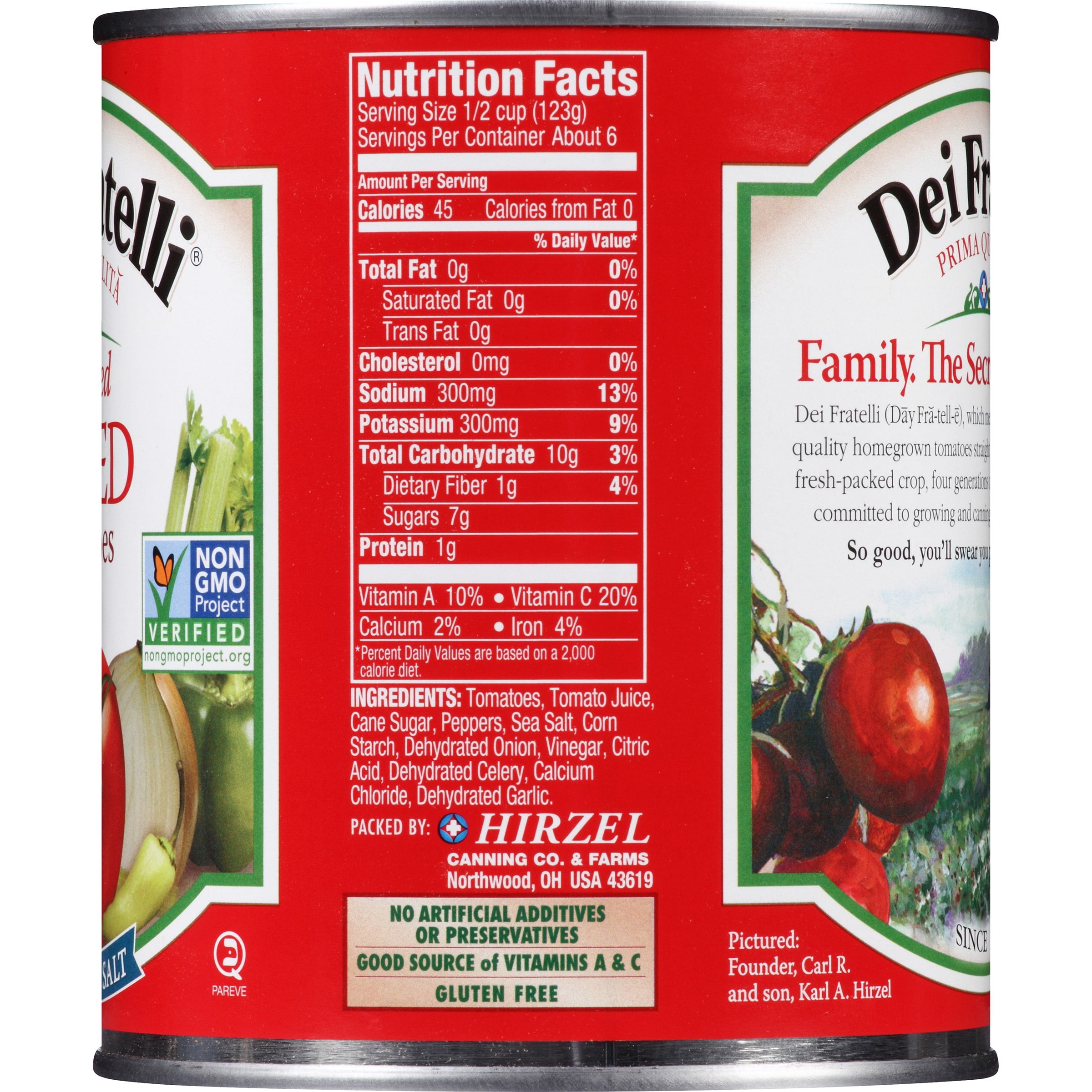 (6 pack) Hirzel Canning Dei Fratelli Tomatoes, 28 oz