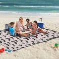 thumbnail image 5 of Extra Large Picnic Beach Blanket Waterproof Sand Proof Portable Outdoor Mat Silhouette Bats 60x80, 5 of 9