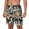 thumbnail image 2 of Balery Black Palm Leaves Mens Swim Trunks Swim Shorts for Men Quick Dry Inseam Beach Shorts with Compression Liner Pocket-3X-Large, 2 of 9