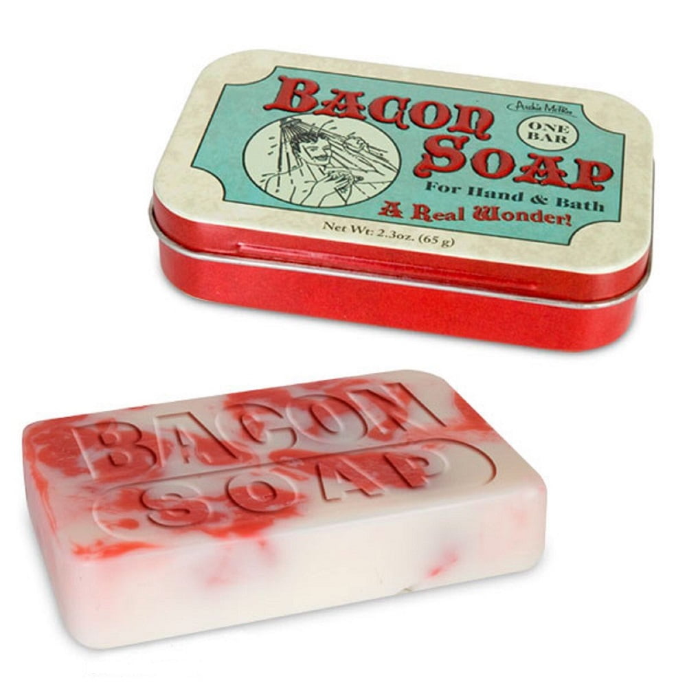 Bacon Soap Bar In A Tin Can Pork Pig Scented Scent Smelling Smell Hand