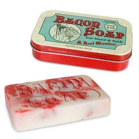 Bacon Soap Bar In A Tin Can Pork Pig Scented Scent Smelling Smell Hand & (Best Smelling Bath And Body Works Scent)