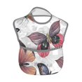 thumbnail image 2 of Susaid Vintage Butterflies Print Bibs for Babies Toddlers Adjustable Waterproof Free Soft Durable Bibs for eating with Large Pocket Food Catcher, 2 of 8