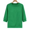 thumbnail image 4 of DHFJKG 3/4 Sleeve Sweatshirt For Women Casual Fall Crew Neck Sweatshirts Loose Pullover Basic Tops, 4 of 5