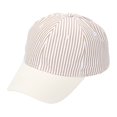 thumbnail image 2 of Helii Men Women Two Tone Striped Baseball Cap, Cotton Dad Hat with Contrast Color, Adjustable Soft Cap, Lightweight Sun Hat for Daily Outdoor Sports Gift Khaki,One Size, 2 of 6
