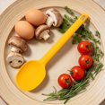 thumbnail image 5 of Silicone Cooking Spoons 11 Inch Heat Resistant Kitchen Spoons for Mixing, Serving and Stirring Large Non Stick Basting Utensils, Cooking Utensil for Kitchen Cooking Baking Stirring,Z1-Yellow, 5 of 7