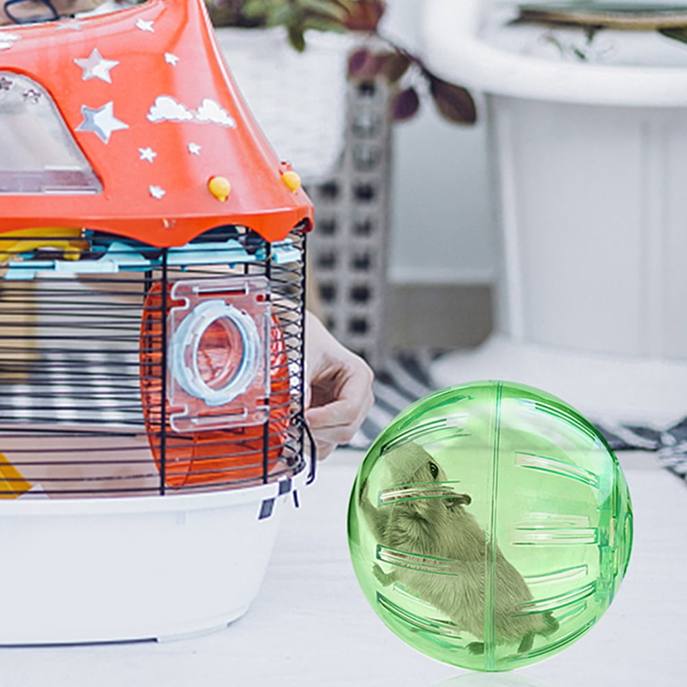 LOLIPPYY 12cm Light Green ABS Hamster Exercise with Ventilation Holes