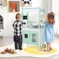 thumbnail image 4 of Gymax Cuisine de Jeu Double Face pour Enfants en Bois avec Télécommande, 4 of 10