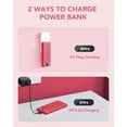 thumbnail image 5 of VRURC Portable Charger Built-in Cables and AC Wall Plug, USB C Power Bank 10000mAh, 2023 Upgraded Version Phone Charger Compact Lightweight External Battery Pack for Smart Phones, Tablets etc-Red, 5 of 5