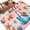 Pink, variant on Sunmmer Beach Round Rug 3ft Washable Circle Entryway Rugs Non Slip Nautical Starfish Shells Bags Floral Watercolor Area Rug Carpet for Bedroom Kitchen Living Room Home Office Dining Room Nursery