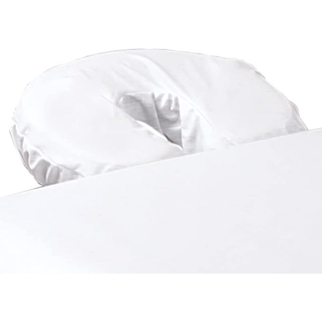 ForPro Premium Waterproof Face Rest Cover, Protective Headrest Cover for Massage Tables, Machine Washable, White