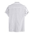 thumbnail image 7 of Soft T Shirts for Men Men Black Shirt T Shirts for Man 2025 Trendy Stripes Mens Shirts Dress Vintage Shirts Short Sleeve Cotton Linen Comfy Loose Fit, 7 of 7