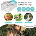 thumbnail image 7 of CL.HPAHKL Large Metal Chicken Coop Walk-in Poultry Cage, 86" x 40" Chicken Run Enclosure Pen with Waterproof Cover, Outdoor Backyard Farm Cage Crate Pet Playpen Exercise Pen for Rabbit Duck Hen, 7 of 7