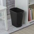 thumbnail image 3 of Sterilite 3 gal Plastic Rectangular Bathroom Trash Can, Black, 3 of 5
