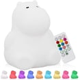 thumbnail image 1 of Luz nocturna para niños Lámpara de silicona suave Lámpara de noche 9 colores Control remoto recargable Luz nocturna LED para regalo Oficina Dormitorio Sala de estar al aire libre, 1 of 5