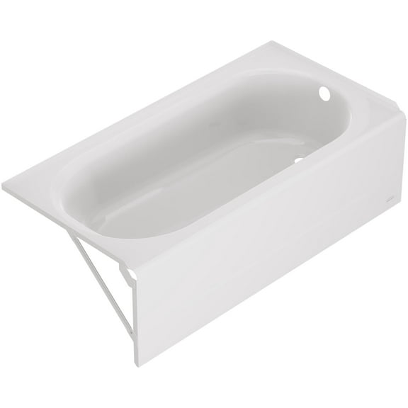 American Standard 1393.202 Princeton 60" Three Wall Alcove Enameled Steel Soaking Tub -