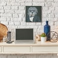 thumbnail image 2 of Formal Dog in Suit Classy Menswear Glasses Portrait Animals & Insects Gallery-Wrapped Canvas Print Wall Art, 17x17, 2 of 6