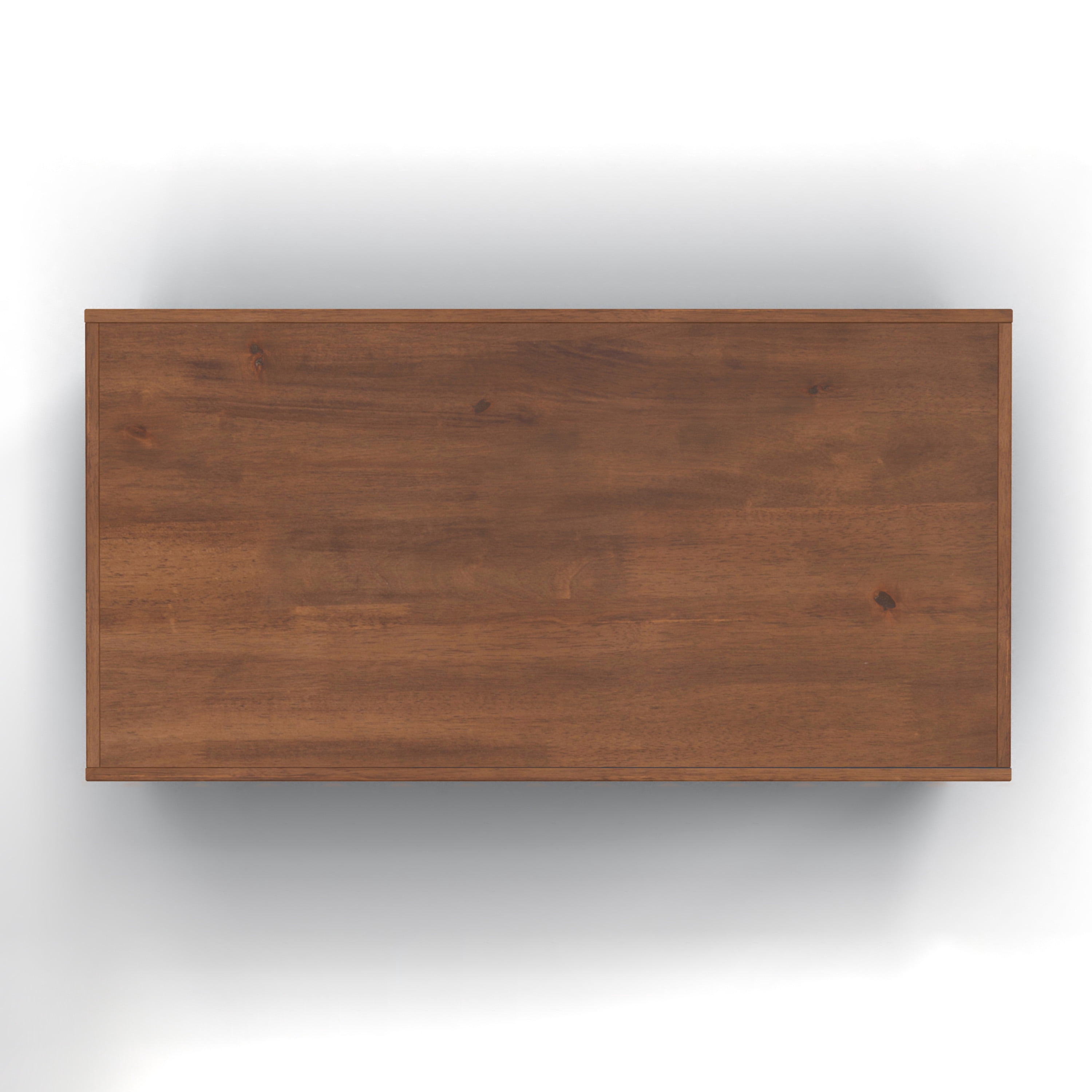 Nantucket 48 inch Coffee Table, No Assembly Required, Blue Denim and Whiskey Finish