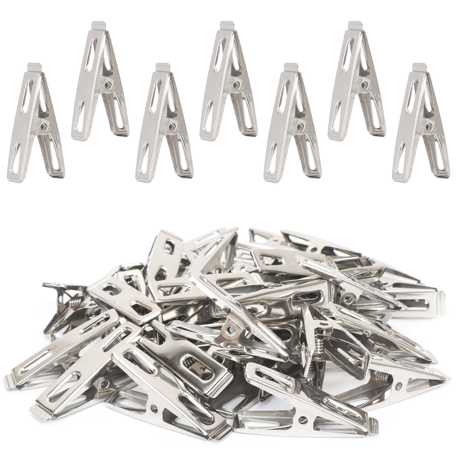 Skycase Clothespins, 40 Pcs Stainless Steel Clothespins Chip Clips,Durable Clamp Metal Clothes