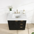 thumbnail image 5 of Cadiz 36" Single Vanity in Fir Wood Black with Composite top in Lightning White, 5 of 18