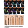 thumbnail image 2 of Frontwalk Ladies T-shirt V Neck Tee Butterfly Printed T Shirt Dailywear Loose Tunic Blouse Zip Pullover Light Blue 2XL (US Size L), 2 of 2