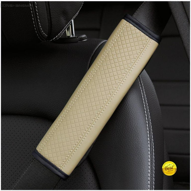 Leather seat belt clearance pads
