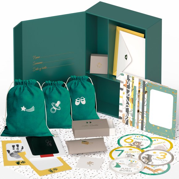 Organizador de recuerdos para bebés Keepsake Box Benicci, color verde