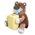 thumbnail image 1 of Soft Plush Car Tissue Case Trash Can Multifunctional Car Armrest Storage Box for Bear, 1 of 9