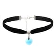 thumbnail image 2 of Opvise Choker Necklaces Adjustable Chic Faux Leather Vintage Gothic Style Velvet Choker for Women, 2 of 8