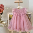 thumbnail image 4 of Oferta especial, vestido Floral para niñas, traje de verano sin mangas de malla, falda de princesa para fiesta de cumpleaños, ropa para niños, faldas informales, 4 of 5
