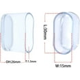 thumbnail image 2 of Protectores de patas de mesa y silla ovalados transparentes, PVC blando, 15 x 30 mm, protectores de piso antideslizantes, paquete de 20, 2 of 5