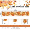 thumbnail image 2 of Orange Pumpkins Maple Leaves Fall Table Runner,Seasonal Autumn Thanksgiving Decorations Table Runner,Farmhouse Harvest Style Fall Kitchen Dining Table Decor for Home,Party,Holiday (13"x108"), 2 of 8