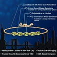 thumbnail image 2 of Gem Stone King 3.03 Ct Round Green Peridot 18K Yellow Gold Plated Silver Adjustable Tennis Bracelet for Women, 2 of 5