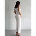 thumbnail image 6 of Women Bodycon Maxi Dress Casual Long Dresses Cream White S, 6 of 7