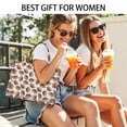 thumbnail image 5 of Large Capacity Tote Bag,Brown Footballs on Beige Pattern Handbag Fashion Luxury Tote Bag,15.7"x13"x 5.1" Inches,Laptop Compatible, 5 of 6