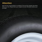 2PCS 4.80-12 Tire, 4.80x12 Lawn Mower & Tractor Turf Tire, 480 12 with Rim 5 Lug On 4.5, Load Capacity 990 Pounds