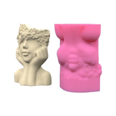 YIEMEEN Silicone Vase Moulds Silicone Planter Molds Artistic Human Figure Crafting Molds