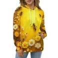 thumbnail image 4 of Bees Golden Flowers Men's Women New Sweatshirt Hoodie Men's Plus Size Sweatshirt Hooded Sweatshirt 3d Printed Street Men's Cloth, 4 of 6