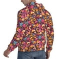 thumbnail image 6 of Pofeuu Skull blue daisy flower Print Mens Casual Hooded Collar Drawstring Hoodies Pullover Sweatshirts Casual Long Sleeve Shirts-X-Large, 6 of 7