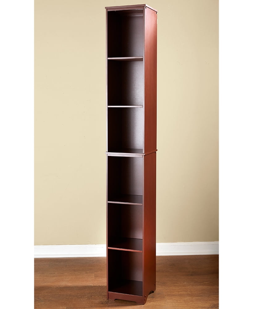 Slim Storage Tower in Dark Walnut