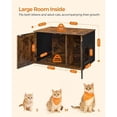 thumbnail image 2 of Feandrea Cat Litter Box Enclosure Litter Box Furniture Hidden with Removable Divider Indoor Cat House Rustic Brown and Black, 2 of 9