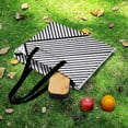 thumbnail image 6 of Colored Grid Geometry Picnic Blanket Waterproof Outdoor Beach Blanket Hand-held Pad Suitable for Travel, Camping, Beach, Family Gatherings, 6 of 8