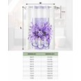 thumbnail image 6 of No Hook Shower Curtain with Snap in Liner, Summer Flowers Eucalyptus Plants Glass Vase Purple Striped Shower Curtains for Bathroom, Washable Shower Curtain Liner Set with Mesh Top Window, 36"x72", 6 of 6