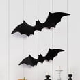 thumbnail image 6 of Flying Bat Clings Waterproof Adhesive PVC Stickers Realistic Bat Wall Decals Halloween Decoration for Home Decoration, 6 of 8