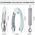 thumbnail image 2 of 4Pcs Strawberry Tomato Stem Leaves Huller Remover Fruit Kitchen Corer Top Tool, 2 of 6