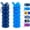 Black+Blue, variant on Collapsible Water Bottles 2 Pack Silicone Water Bottle with Carabiner Expandable Water Bottle 500ml Portable Sport Water Bottle for Travel Camping.(Black+Blue)