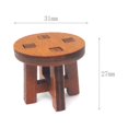thumbnail image 4 of 1:12 Scale Doll House Miniature Wooden Stool Pretend Toy Furniture Accessory For Scene Decoration, 4 of 6