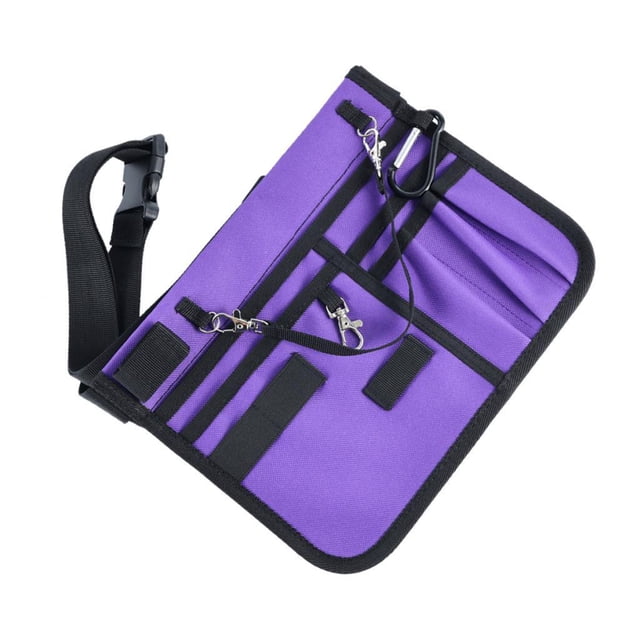 Riñonera multicompartimento multifuncional con bolsillo para guardar accesorios de enfermería Púrpura