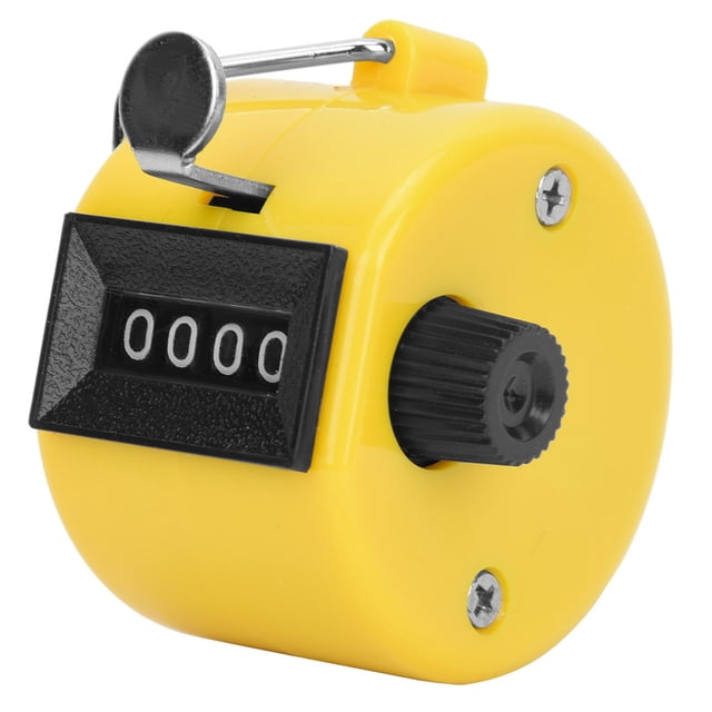 Hand Tally Counter, Large Counting Handheld Counting Tool, Durable For Data Statistics Industry Conference Attendance Traffic Flowing Yellow
