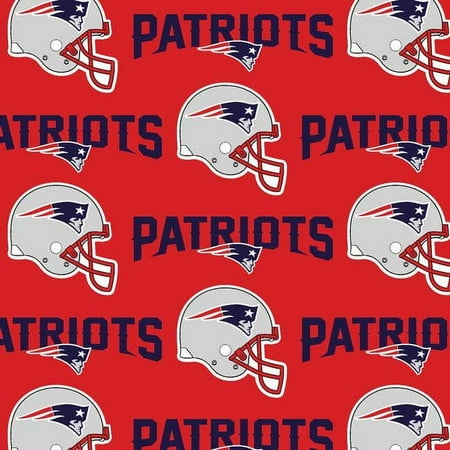 NFL New England Patriots 58" 100% Cotton Sports Logo Craft Fabric By the Yard, Multi-color