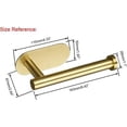 thumbnail image 5 of Portarrollos de papel higiénico autoadhesivo de acero inoxidable SUS 304, dorado cepillado, sin perforaciones, para baño, dormitorio, cocina, con superpegamento, 5 of 5